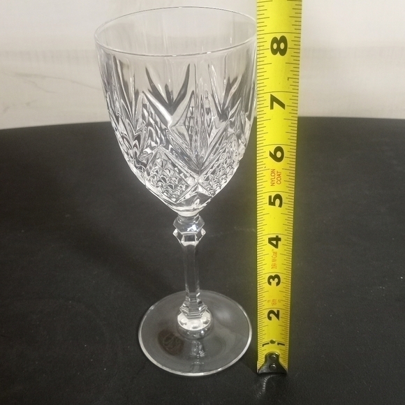 CRISTAL D'Arques Durand Fontenay Crystal Wine Glasses Set of Four Vintage - Picture 10 of 11